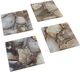 A & B Home Gold Agate Set of 4 Coaster-0