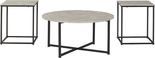 Signature Design by Ashley® Lazabon 3-Piece Black/Gray Occasional Table Set-0