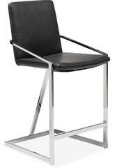Mazin Furniture Jasmine Chrome/Black Counter Arm Dining Chair-2