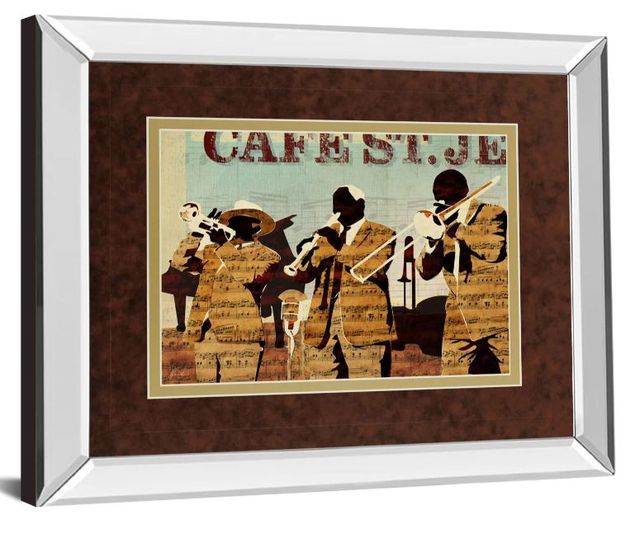 Classy Art CafÃ© Saint Jean by Kyle Mosher Mirror Framed Wall Art-1