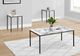 Monarch Specialties Inc. 3-Piece Black/White Table Set-1