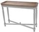 A & B Home Alcott Natural Console Table with White Base -0