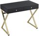 ACME Furniture Coleen Black Vanity Desk with Brass Base-0