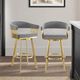 Armen Living Chelsea Anchor Gray/Gold Counter Stool-1