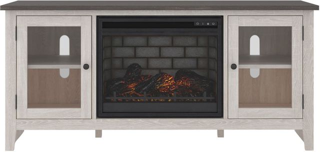 Signature Design by Ashley® Dorrinson Two-Tone 60" TV Stand with Electric Fireplace-1