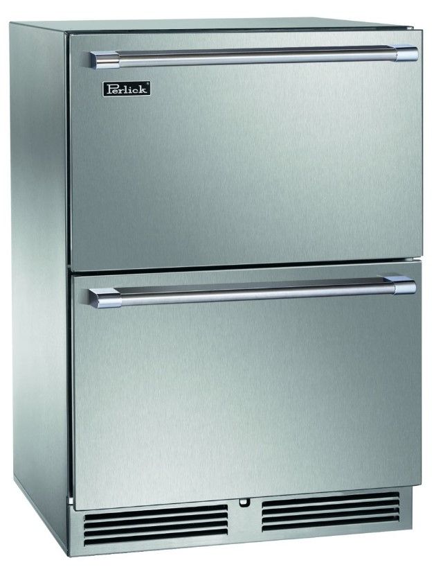 Perlick® Signature Series Stainless Steel 24" Built-in Drawer Freezer-1