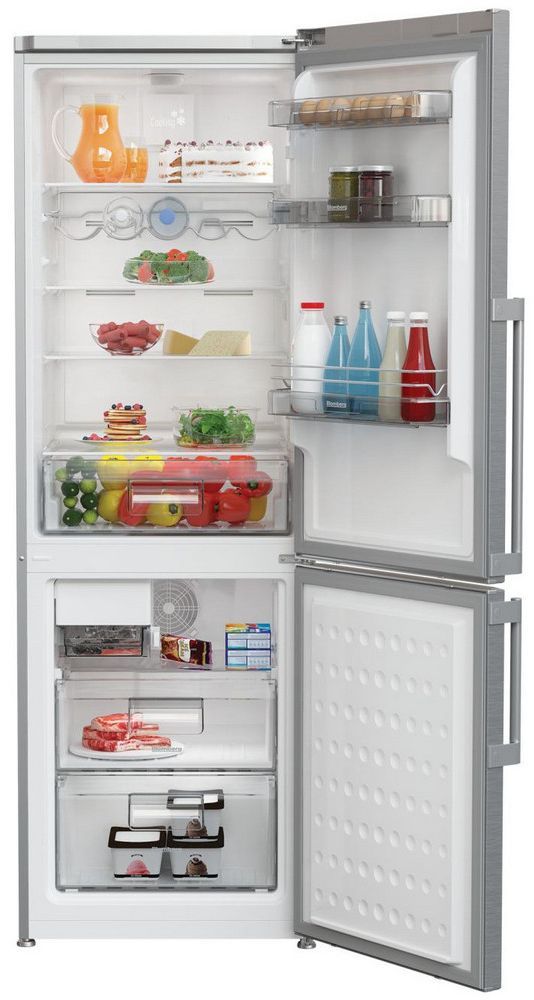 Blomberg® 11.4 Cu. Ft. Stainless Steel Counter Depth Bottom Freezer Refrigerator-2