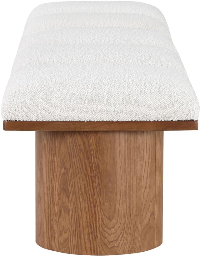 Meridian Furniture Pavilion 5-Piece Cream/Walnut 90" Modular Bench Set-2