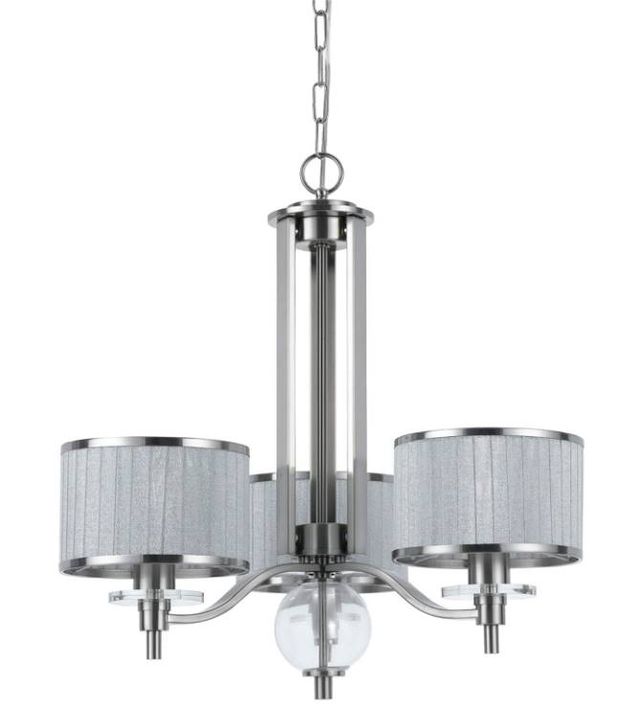 Cal® Lighting & Accessories Abaco 3-Light Silver Chandelier-0
