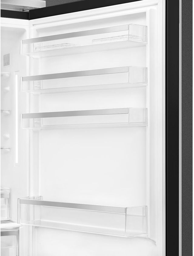 Smeg Portofino  28 in. 18.0 Cu. Ft. Black Bottom Freezer Refrigerator-7