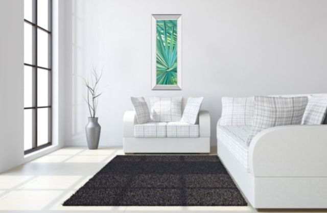 Classy Art Fan Palm I by Suzanne Wilkins Mirror Framed Wall Art-2