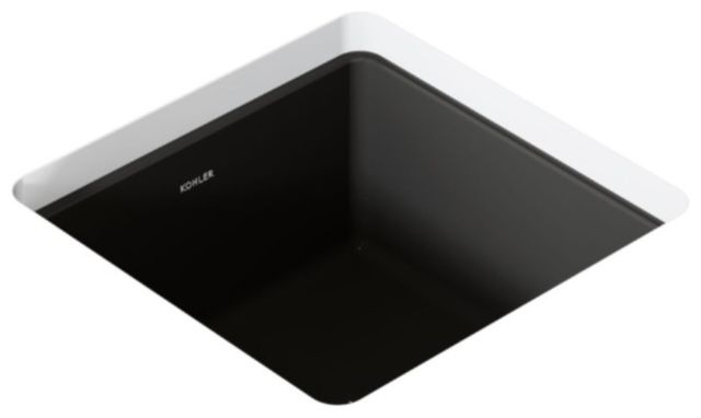 Kohler Verticyl® Black 13" Square Undermount Bathroom Sink-0