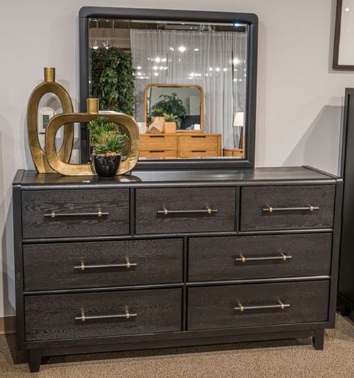Signature Design by Ashley® Haldenwick Black Dresser and Mirror-0