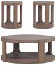 Liberty Furniture South Bend 3-Piece Burnished Clay Round Occasional Table Set-0