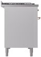 Ilve® Nostalgie II Series 48" White Pro Style Dual Fuel Range-2