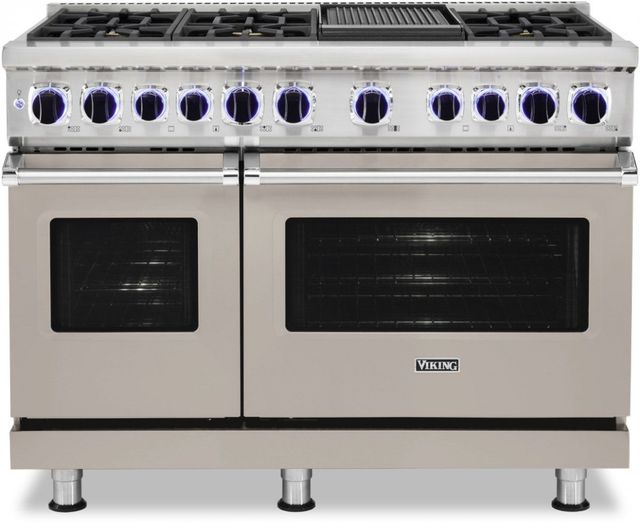 Viking® 7 Series 48" Pacific Grey Pro Style Dual Fuel Natural Gas Range with 12" Griddle-0
