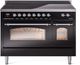 Ilve® Nostalgie II Series 48" Glossy Black Pro Style Induction Range-0