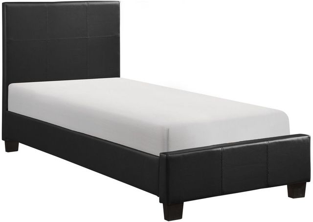 Homelegance® Lorenzi Black Twin Platform Panel Bed-0