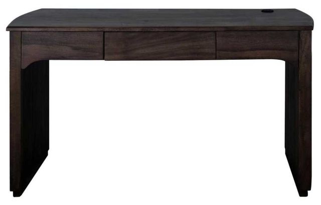International Furniture Direct Dark Mezquite Stained Dark Desk-2