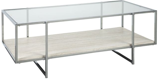 Signature Design by Ashley® Bodalli 2-Piece Ivory/Chrome Living Room Tables Set-1