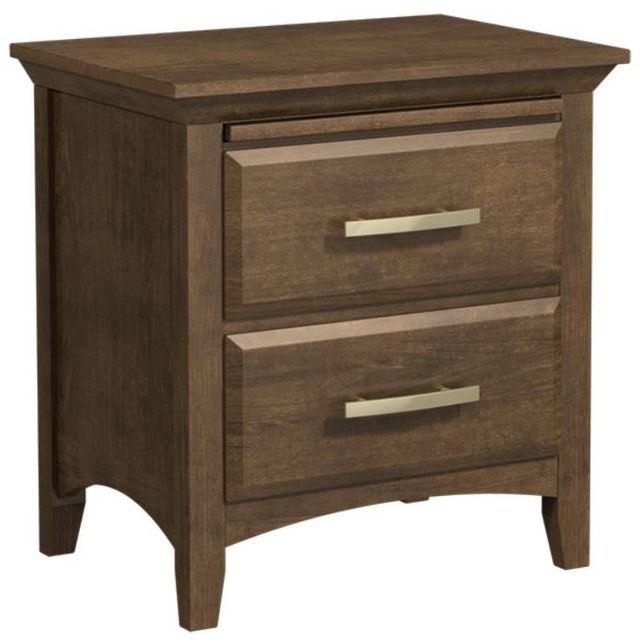 Country View Woodworking Windham Cherry 29'' Nightstand with Pullout Shelf-0