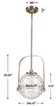 Uttermost® Mimas Antique Brass 1-Light Globe Pendant-2
