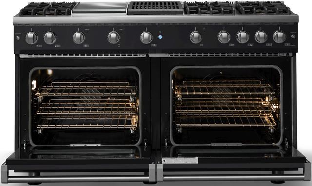 Viking® 5 Series 60" Onyx Pro Style Gas (NG) Range with Polished Chrome Trim-1