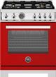 Bertazzoni Professional Series 30" Rosso Glossy Pro Style Gas Range-0