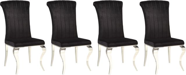 Coaster® Betty 4-Piece Black Side Chairs-0
