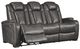 Signature Design by Ashley® Turbulance Quarry Power Reclining Sofa with Adjustable Headrest-0