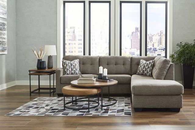 Signature Design by Ashley® Mahoney 2-Piece Chocolate Right-Arm Facing Sectional and Chaise-2