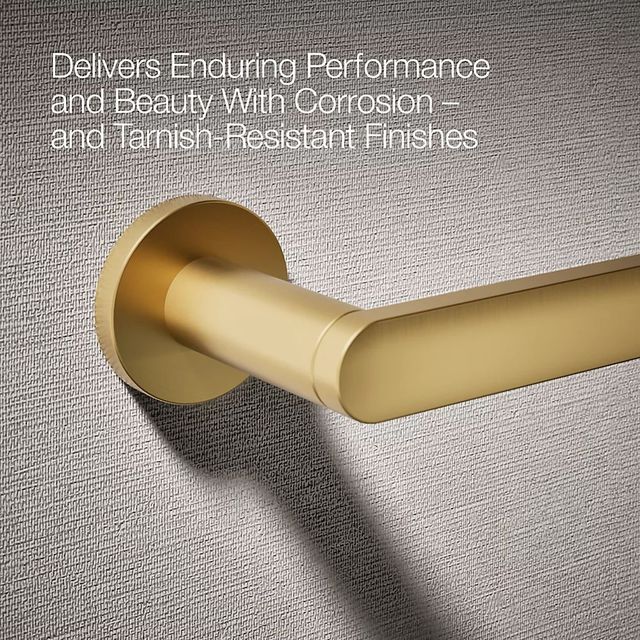 KOHLER® Composed® Vibrant Brushed Moderne Brass Towel Arm-4