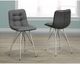 Brassex Inc. Chloe 2-Piece Grey/Silver Counter Stool Set-1