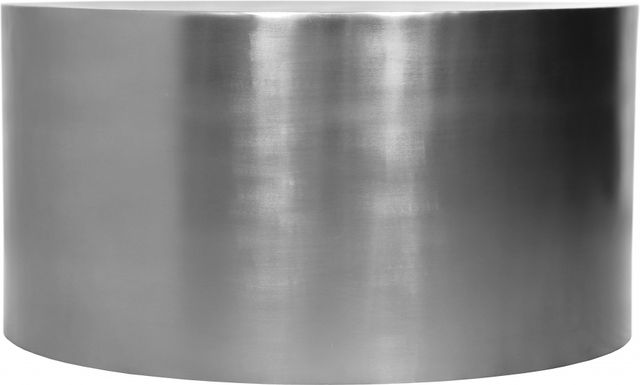 Meridian Furniture Cylinder Brushed Chrome Coffee Table-1