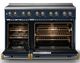 Viking® 5 Series 48" Slate Blue Pro Style Induction Range with Brushed Brass Trim-1