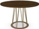 Amisco Customizable Calypso Round Dining Table with 48" Walnut Veneer Top-4