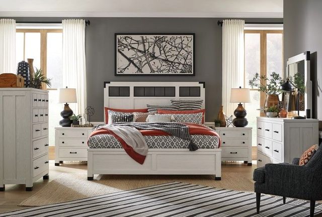 Magnussen Home® Harper Springs Silo White King Panel Bed-1