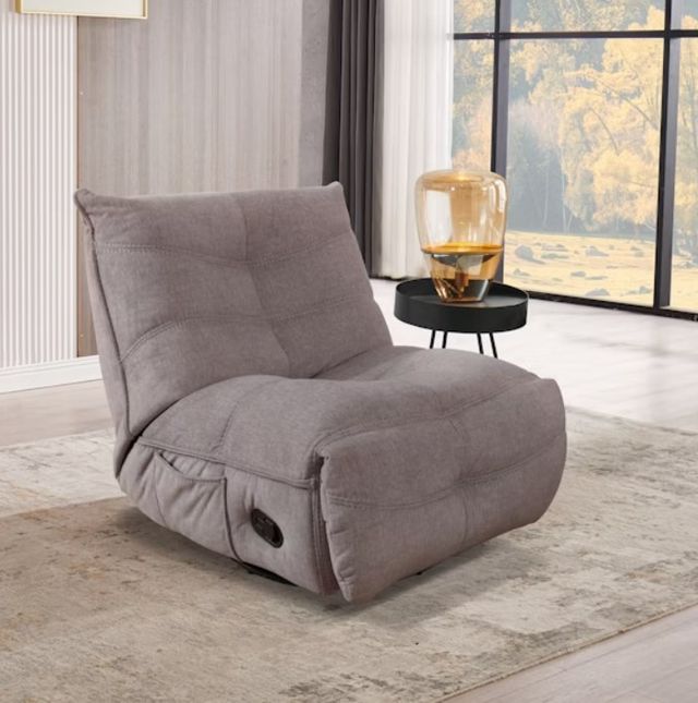 Elements International Zara Lugano Dove Power Swivel Recliner-2