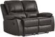 Homelegance® Dawson Brown Double Manual Reclining Loveseat-0