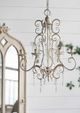 A & B Home Vintage Glamour Whitewash Chandelier-4