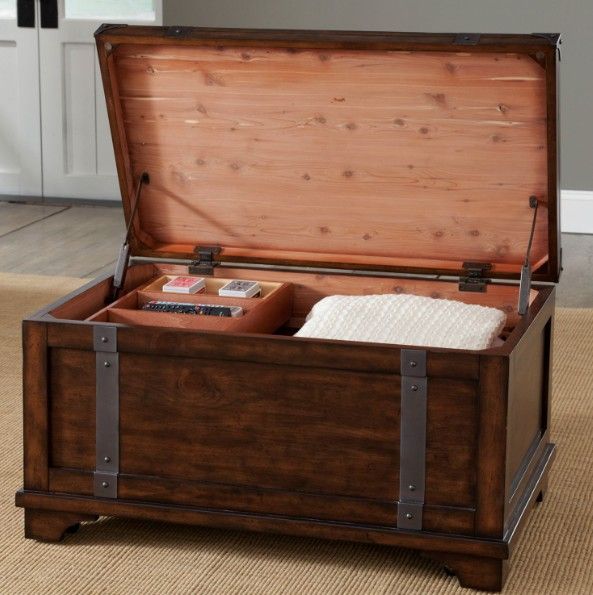 Liberty Furniture Aspen Skies Russet Brown Storage Trunk-1