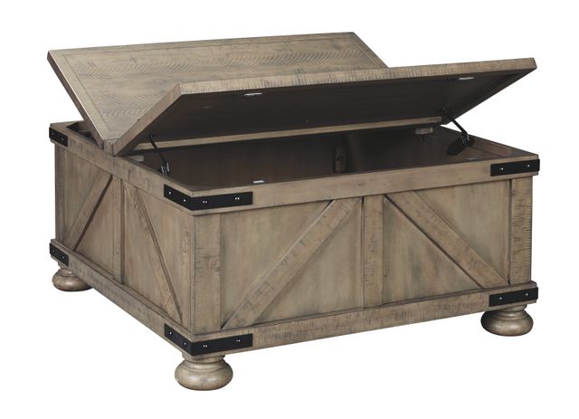 Signature Design by Ashley® Aldwin Gray Coffee Table with Lift Top Storage-2