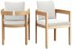 New Classic® Home Furnishings Wesley 2-Piece White Acacia/Sundura Outdoor Patio Side Chair Set-0