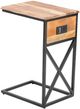 Crestview Collection Bengal Manor Dunwell Brown C Side Table with Antique Black Base-1