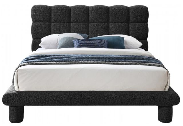 Meridian Furniture Deco Black King Upholstered Panel Bed-1