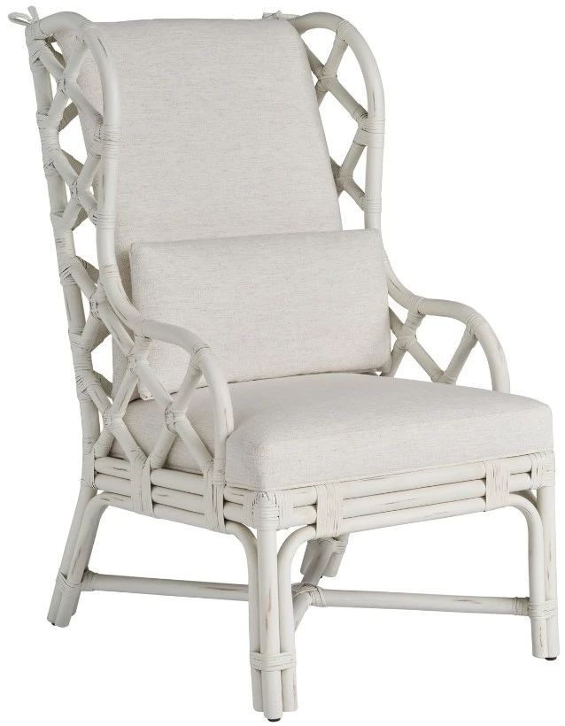 Universal Explore Home™ Weekender Coastal Living Home Santa Rosa White Split Rattan Arm Chair-0