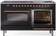 Ilve® Nostalgie II Series 60" Glossy Black Pro Style Dual Fuel Range-3