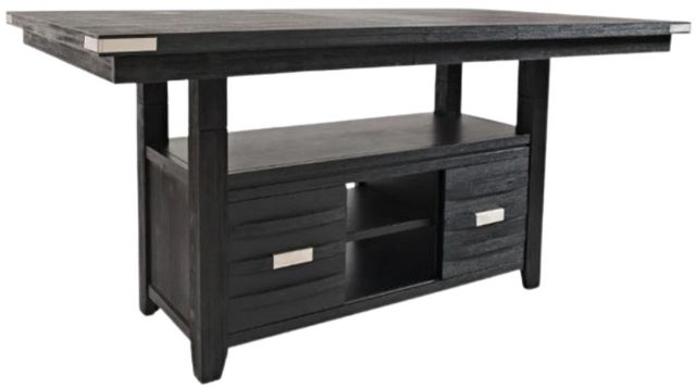 Jofran Inc. Altamonte 7-Piece Dark Charcoal/Gray High-Low Rectangle Dining Set-1