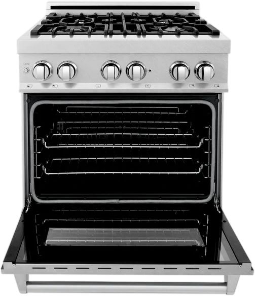 ZLINE 30" Satin Stainless Steel Pro Style Dual Fuel Range-1