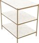 Four Hands Felix Antique Brass/Polished White Nightstand-4